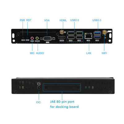 Ultra Thin OPS Mini PC 1 LAN 6 USB For Electronic Whiteboard 7th Gen I3-7100U I5-7200U I7-7500U