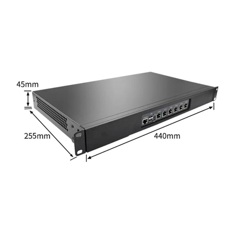 1U rackmount  quad cores N150 6 I226V 2500M NIC firewall PC soft router support pFsense